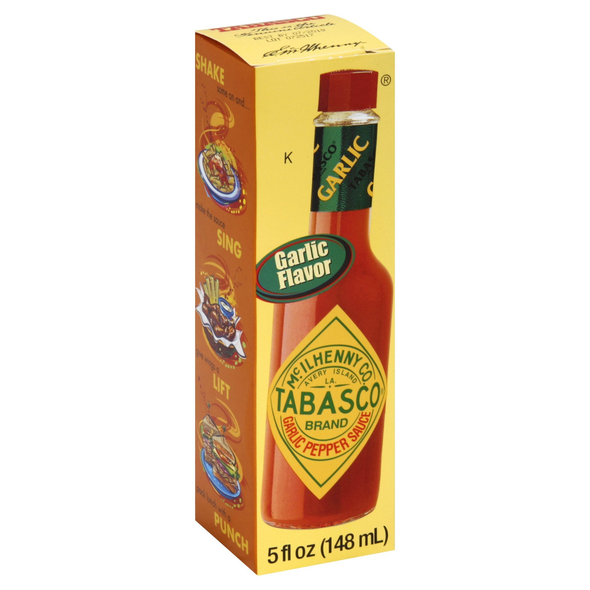 slide 1 of 8, Tabasco Cayenne Garlic Pepper Sauce 5 fl oz, 5 fl oz