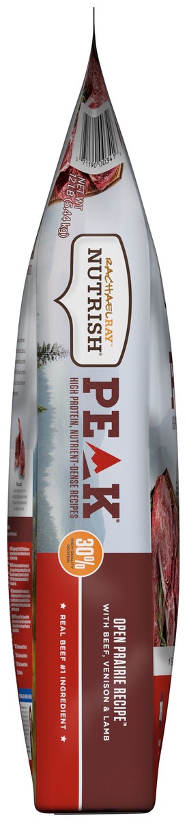 slide 7 of 14, Rachael Ray Nutrish Peak Protein Open Prairie Recipe With Beef, Venison & Lamb Dry Dog Food, 12 lb. Bag, 12 lb