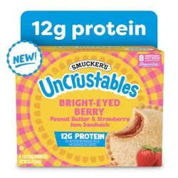 Smucker's Smucker’s Uncrustables Bright-Eyed Berry Morning Protein Snacks, Peanut Butter & Strawberry