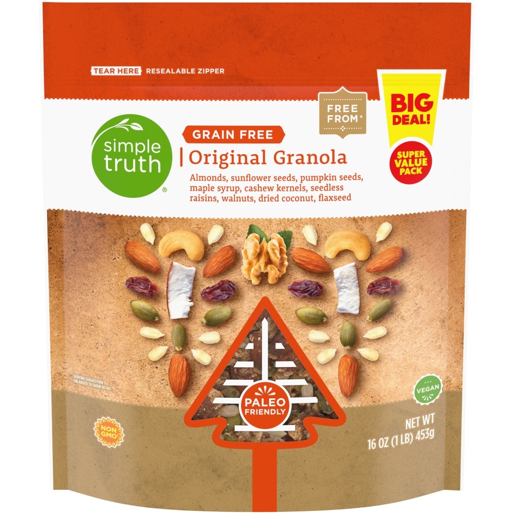 slide 1 of 1, Simple Truth Grain Free Original Granola, 16 oz