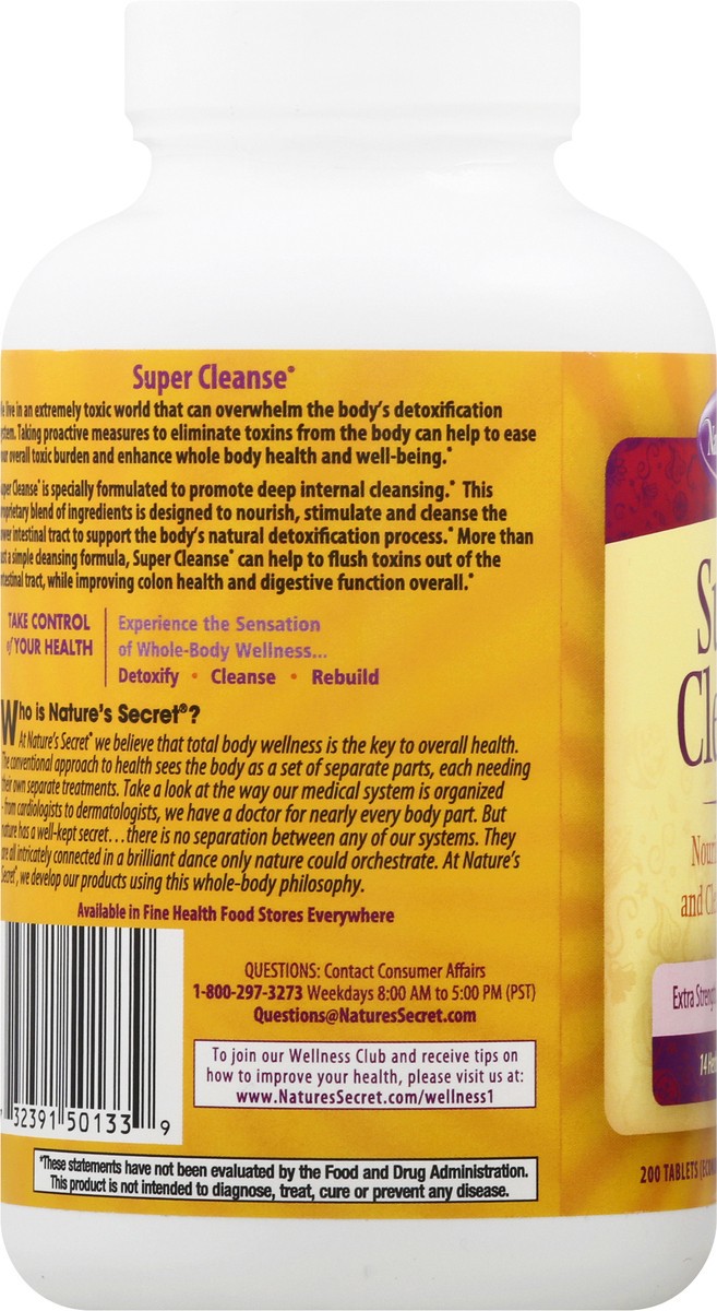 slide 8 of 9, Nature's Secret Super Cleanse, 200 ct