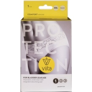 slide 1 of 1, Vitta Protection Reusable Underwear Black, Xx-Large, 1 ct