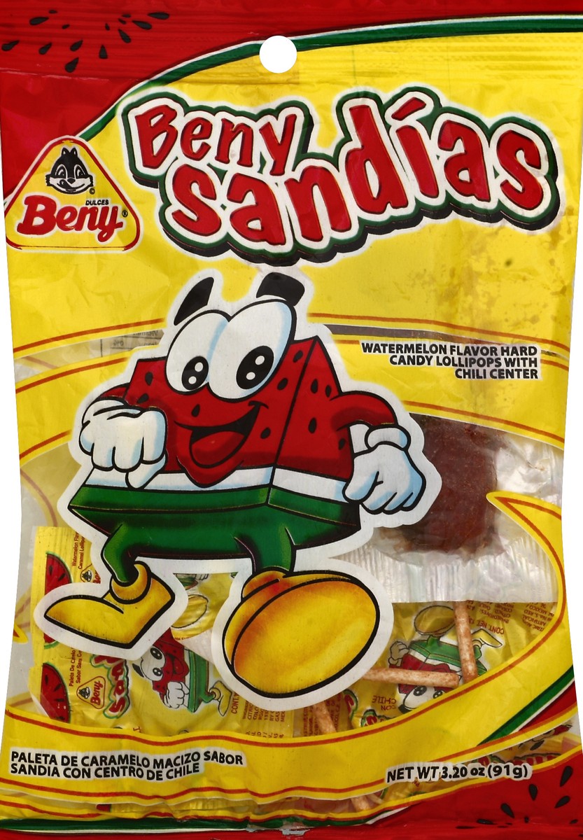 slide 3 of 3, Beny Sandias Hard Candy Lollipops, 3.2 oz