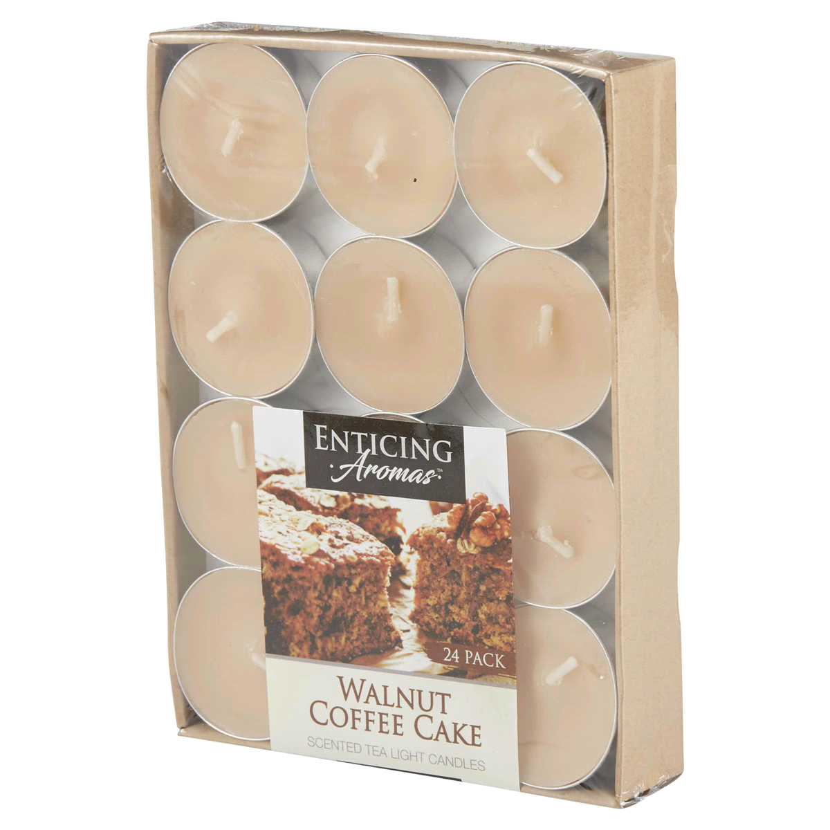 slide 22 of 29, Enticing Aromas Walnut Coffee Cake Tealights, 24 ct