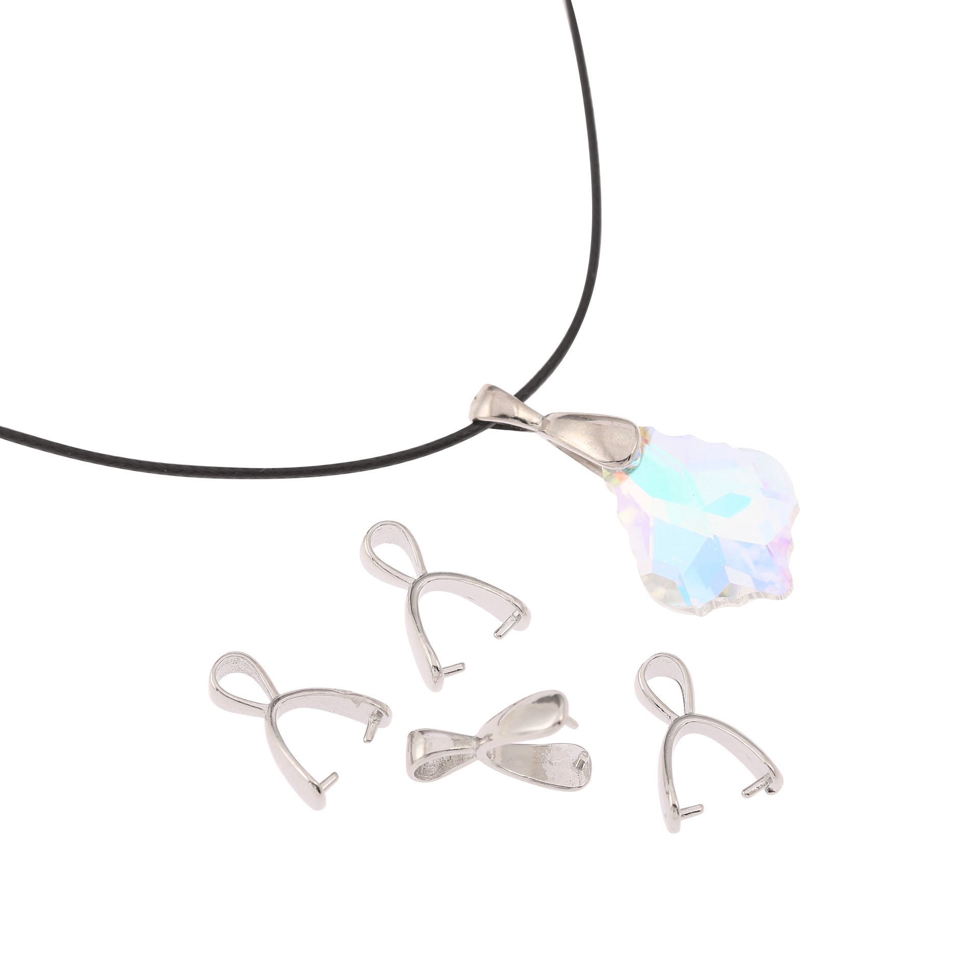 slide 2 of 3, 15mm Simple Pinch Bails, 4ct. By Bead Landing, 15mm