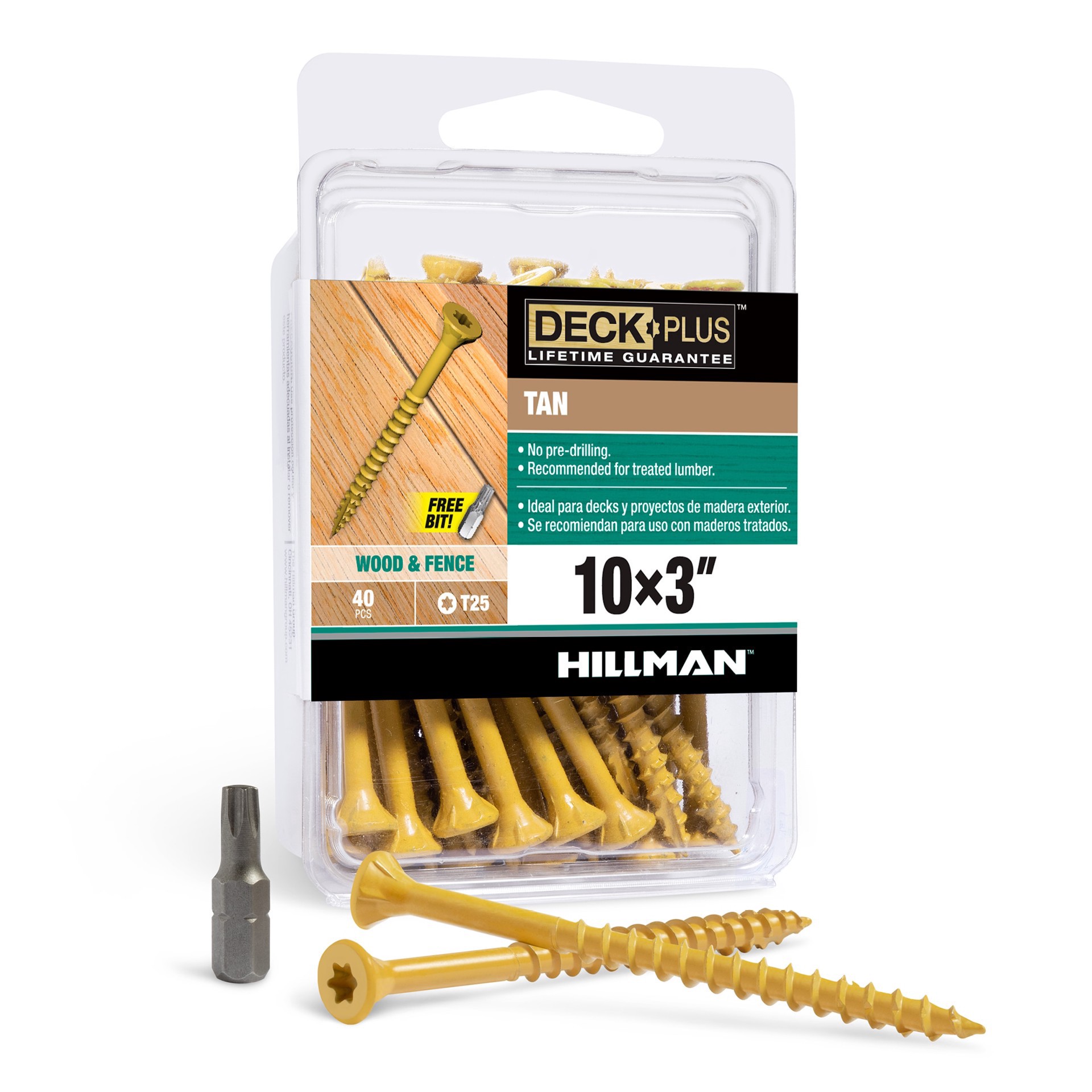 slide 1 of 6, Deck Plus Tan Exterior Screws 40 ea, 40 ct