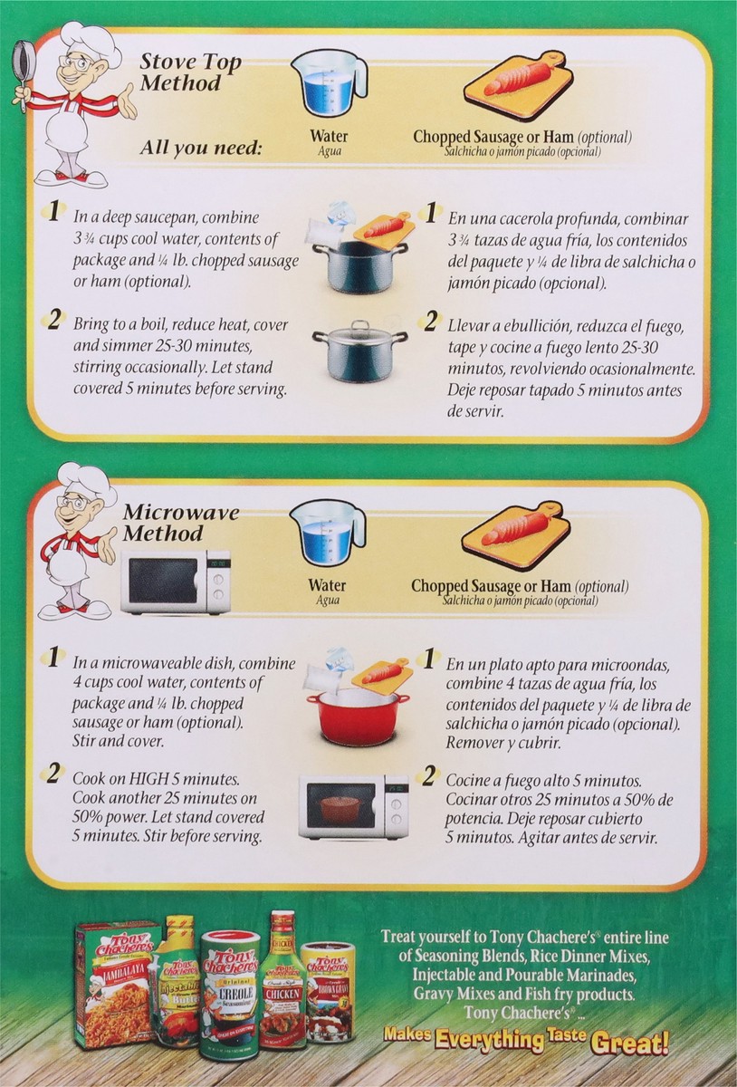 slide 11 of 14, Tony Chachere's Creole Red Beans & Rice Dinner Mix 7 oz, 7 oz