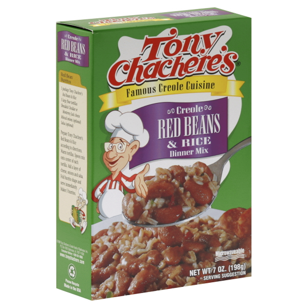 slide 1 of 1, Tony Chachere's Creole Red Beans And Rice Dinner Mix, 7 oz