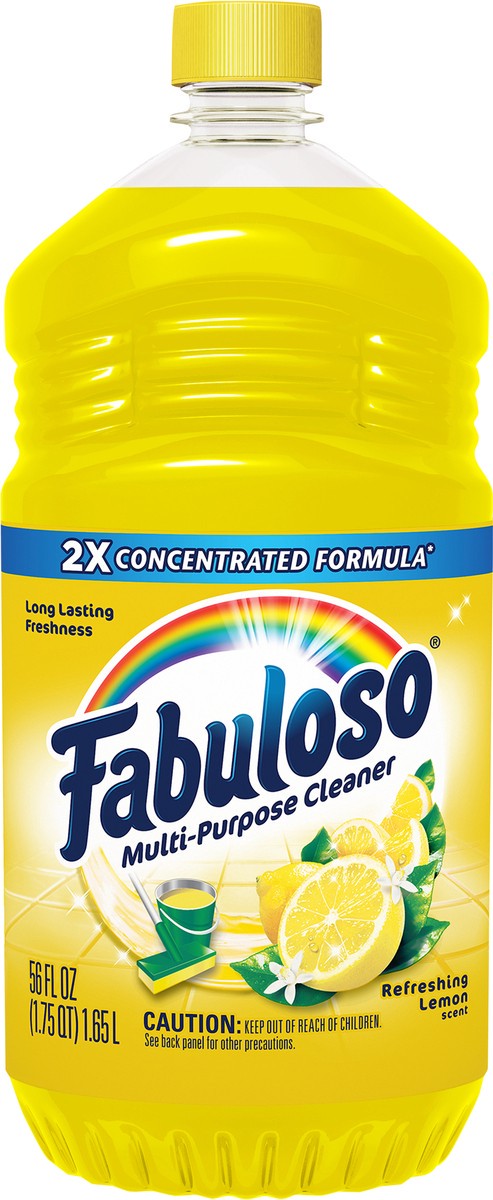 slide 3 of 8, Fabuloso Multi-Purpose Cleaner, 2X Concentrated Formula, Lemon Scent, 56 Oz., 56 fl oz