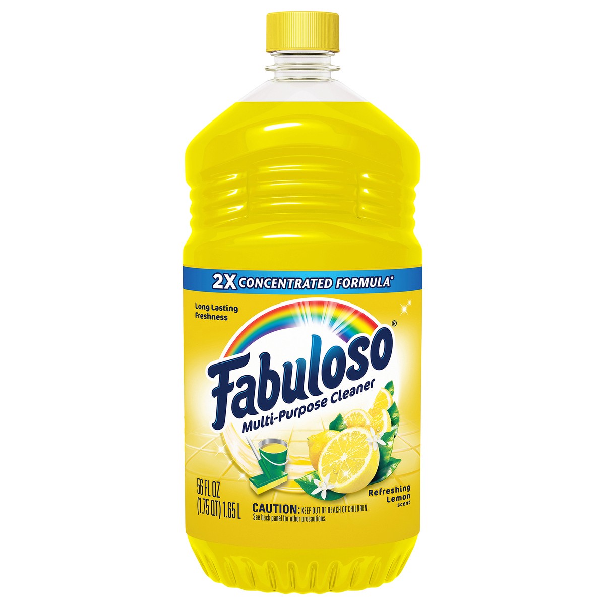 slide 1 of 8, Fabuloso Multi-Purpose Cleaner, 2X Concentrated Formula, Lemon Scent, 56 Oz., 56 fl oz