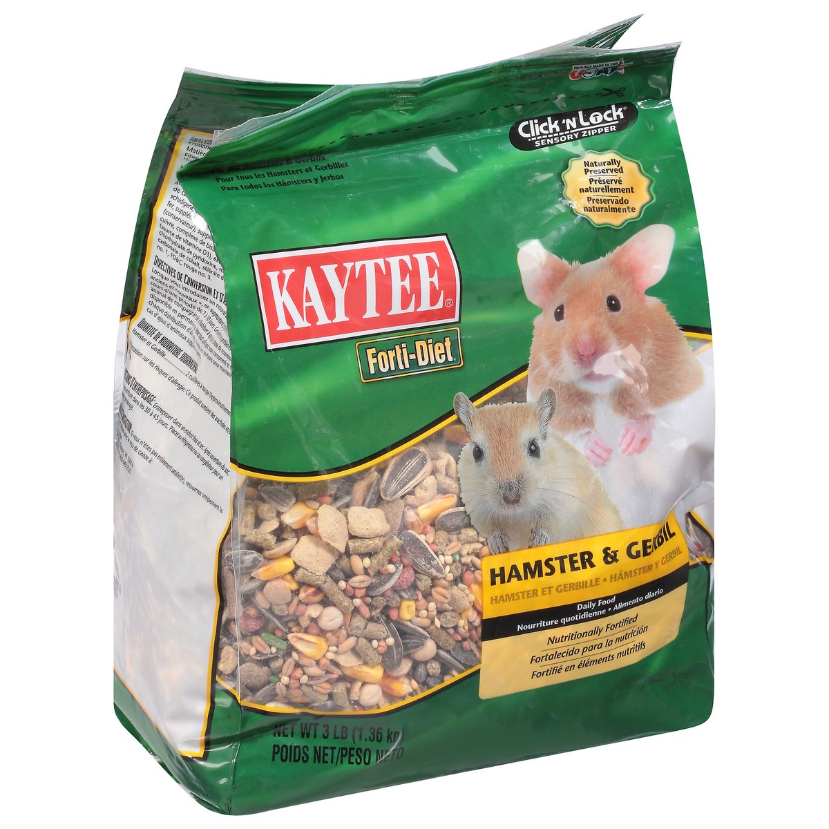 slide 6 of 15, Kaytee Forti-Diet Hamster & Gerbil Food 3 lb, 1 ct