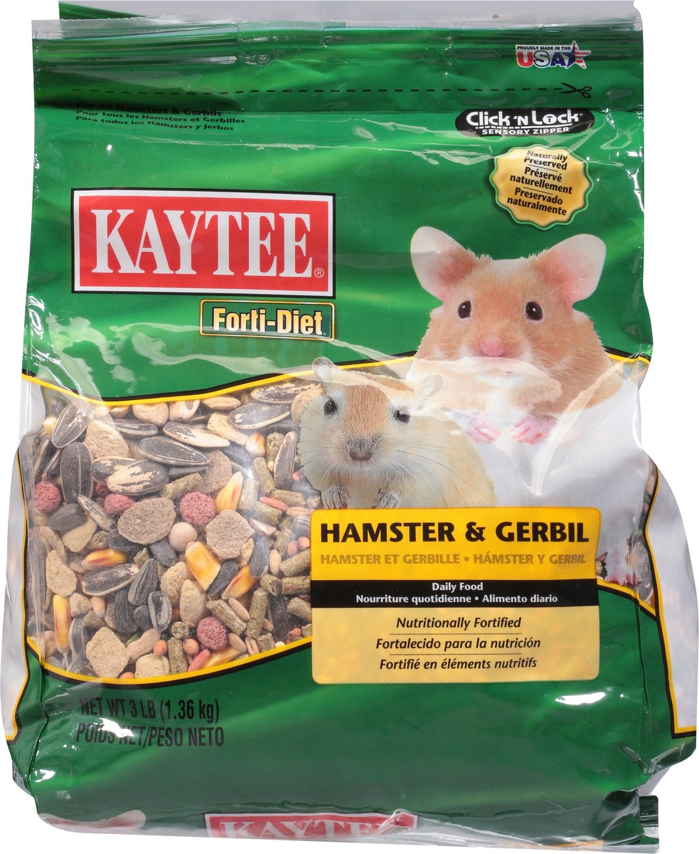 slide 15 of 15, Kaytee Forti-Diet Hamster & Gerbil Food 3 lb, 1 ct