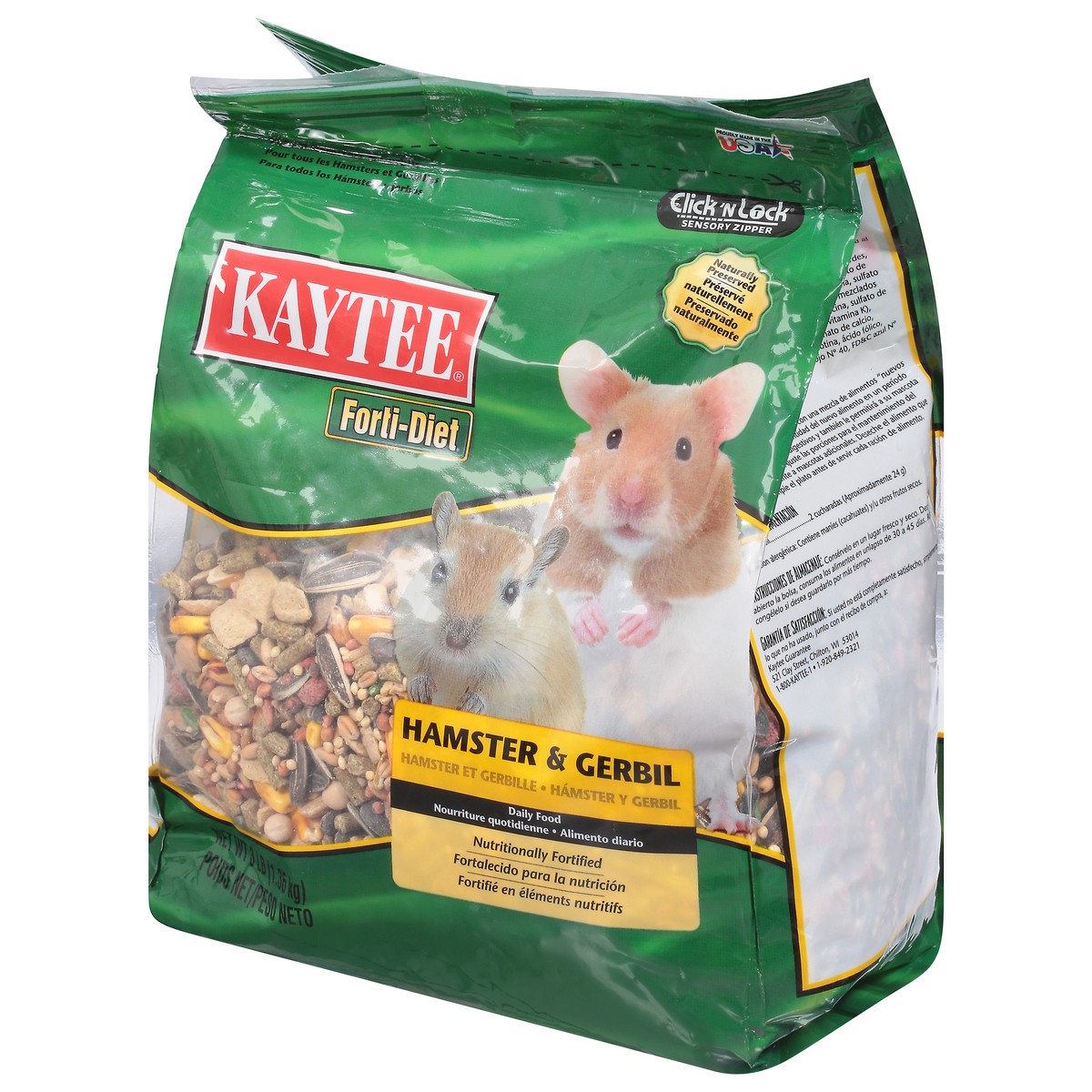slide 14 of 15, Kaytee Forti-Diet Hamster & Gerbil Food 3 lb, 1 ct
