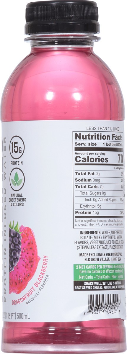 slide 7 of 9, Protein2o Dragonfruit Blackberry Water Beverage 16.9 fl oz, 16.9 fl oz