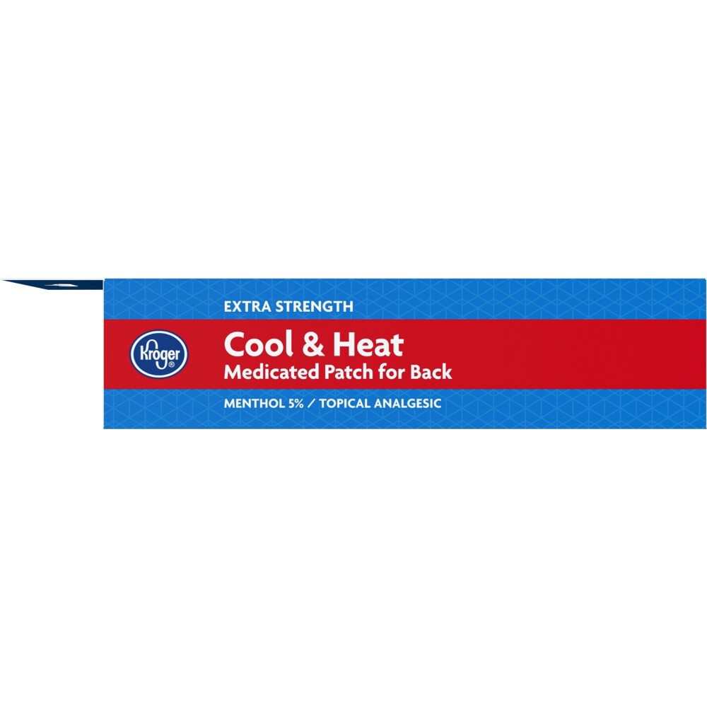 slide 4 of 5, Kroger Extra Strength Cool & Heat Medicated Patch For Back, 5 ct