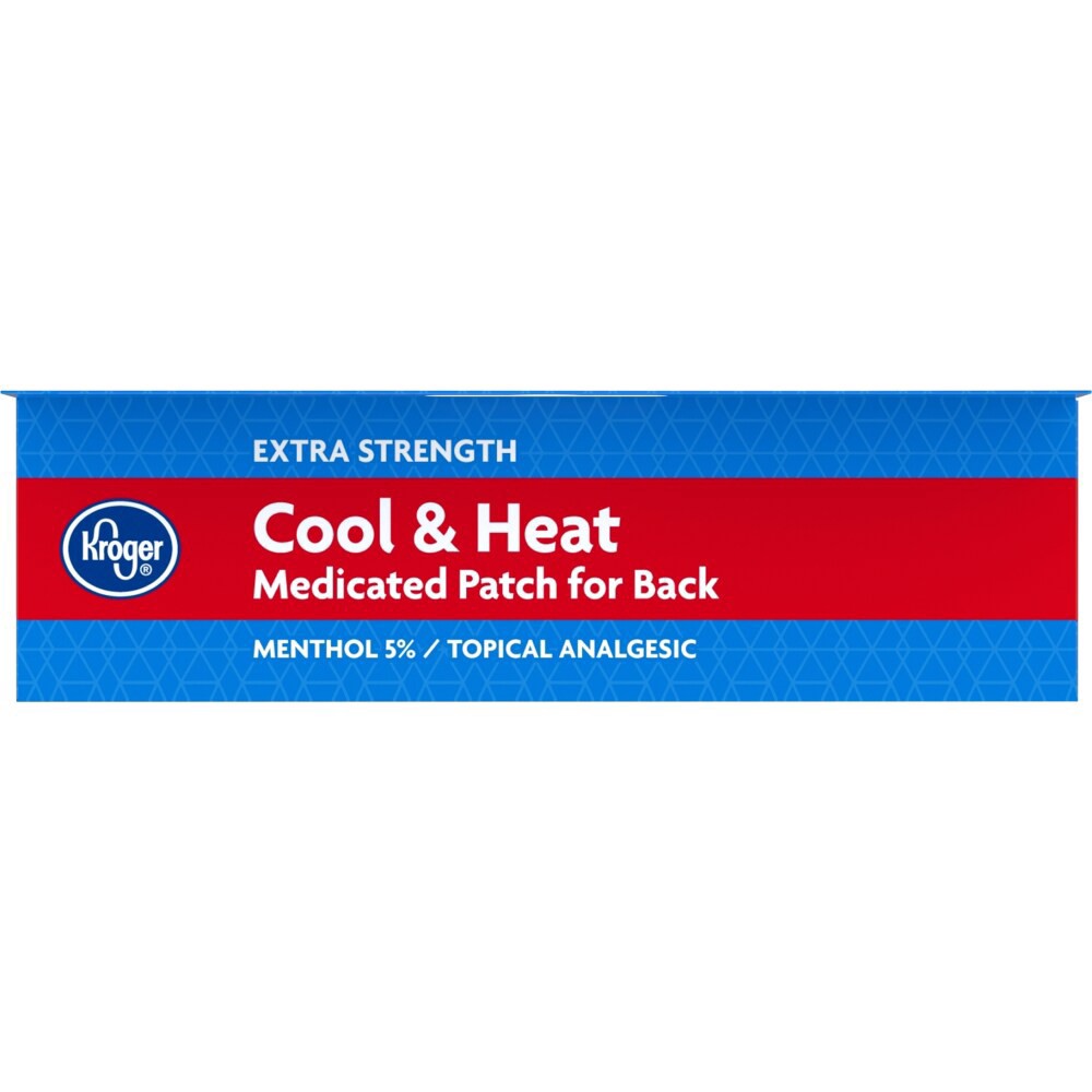 slide 3 of 5, Kroger Extra Strength Cool & Heat Medicated Patch For Back, 5 ct
