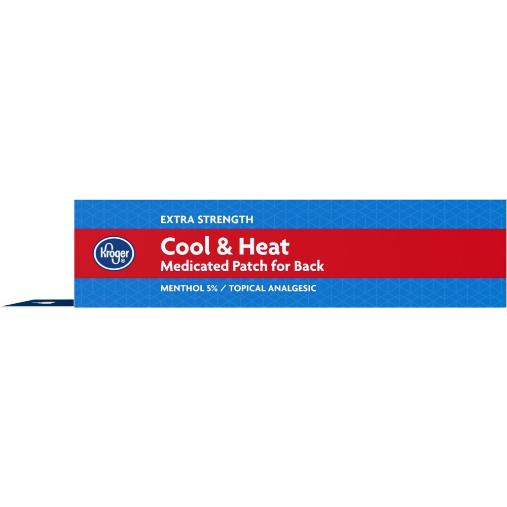 slide 5 of 5, Kroger Extra Strength Cool & Heat Medicated Patch For Back, 5 ct