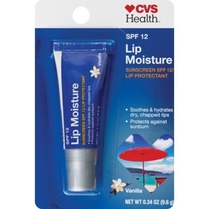 slide 1 of 1, CVS Health Lip Moisture Tube Spf 12 Vanilla, 0.34 oz
