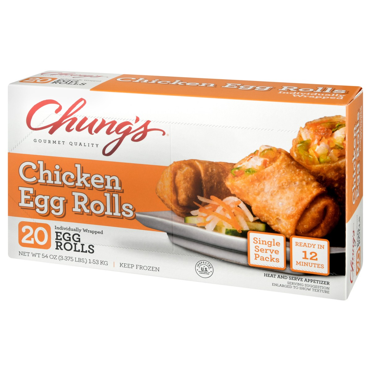 slide 3 of 13, Chung's Chung''s 20 Count Chicken Egg Roll Carton With Sauce, 20 ct