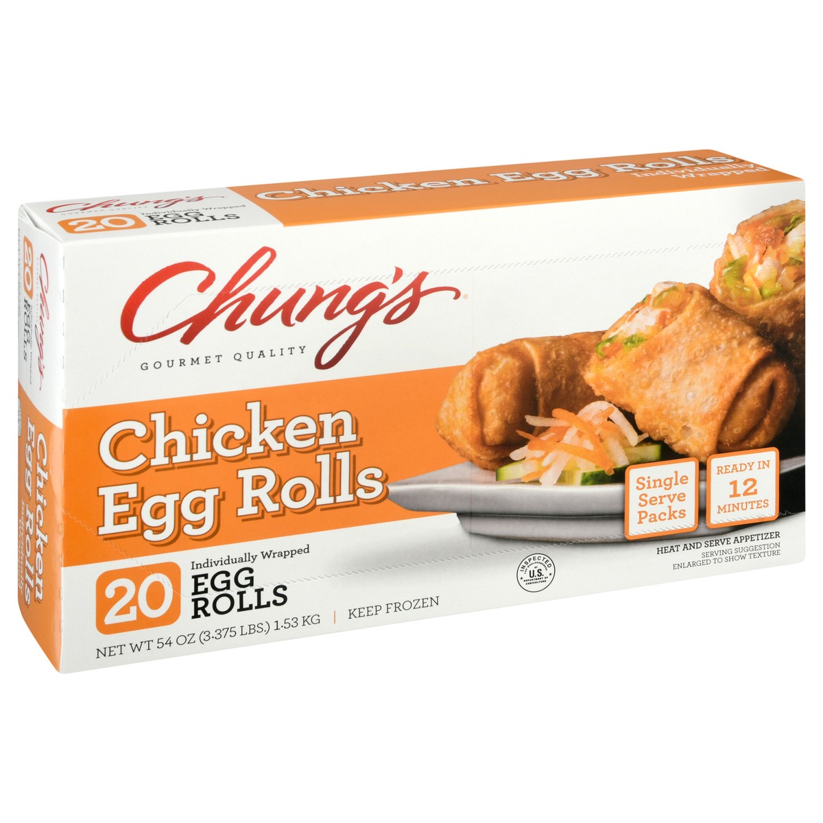 slide 11 of 13, Chung's Chung''s 20 Count Chicken Egg Roll Carton With Sauce, 20 ct