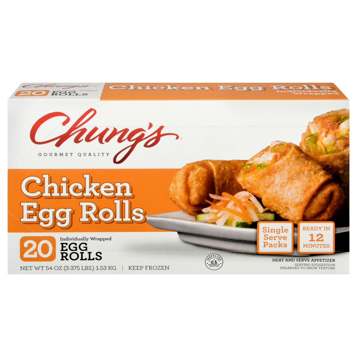 slide 10 of 13, Chung's Chung''s 20 Count Chicken Egg Roll Carton With Sauce, 20 ct