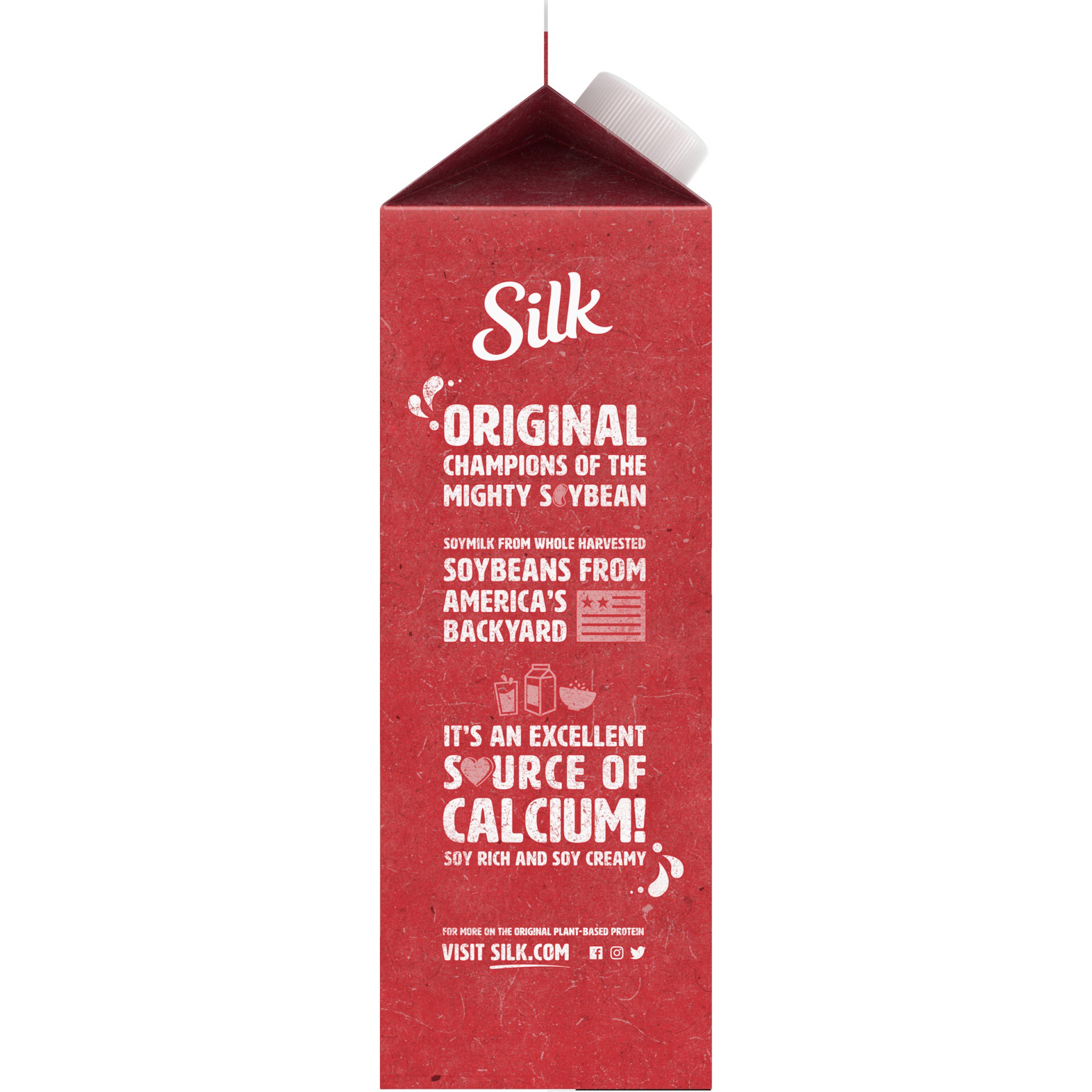 slide 7 of 8, Silk Soy Milk, Original, Dairy-Free, Vegan, Non-GMO Project Verified, 1 Quart, 32 fl oz