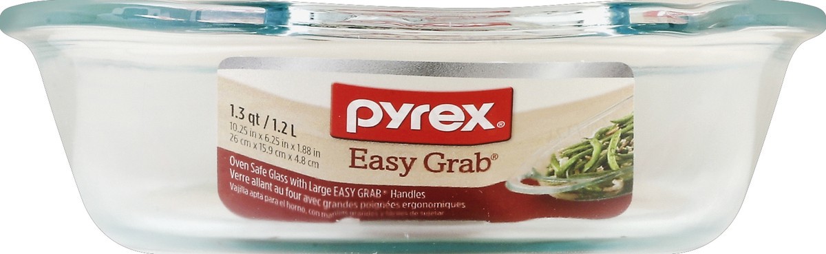 slide 3 of 4, Pyrex Easy Grab Oval Glass Bakeware, 1.3 qt