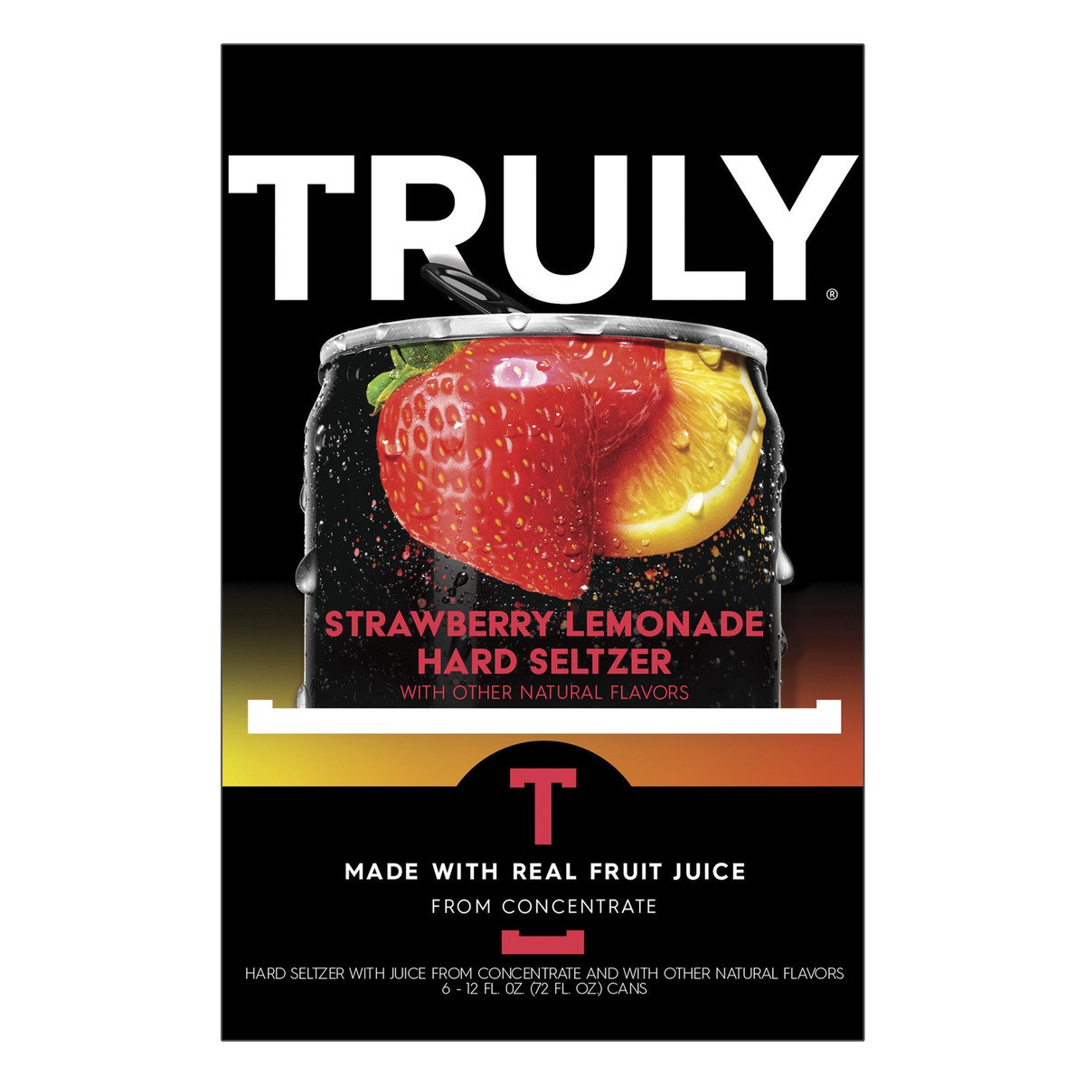 slide 6 of 6, TRULY Hard Seltzer Strawberry Lemonade (12 fl. oz. Can, 6pk.), 6 ct; 12 oz