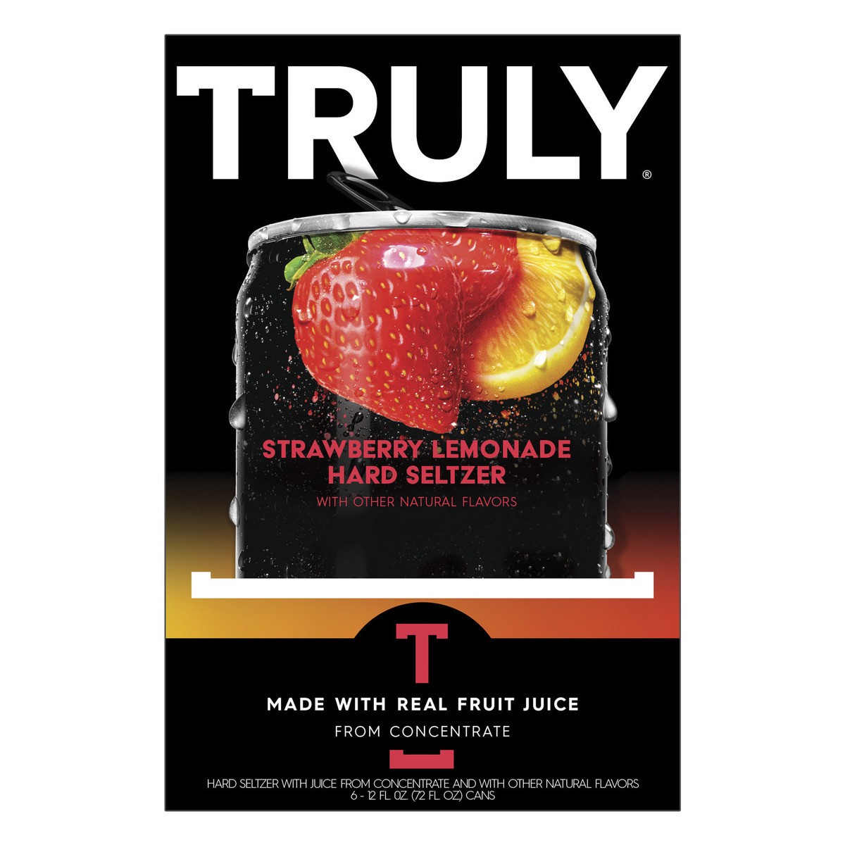 slide 5 of 6, TRULY Hard Seltzer Strawberry Lemonade (12 fl. oz. Can, 6pk.), 6 ct; 12 oz