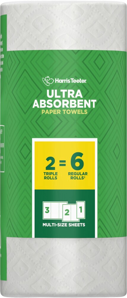 slide 4 of 4, Harris Teeter® Ultra Absorbent Paper Towels, 2 ct
