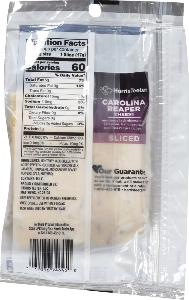 slide 2 of 2, Harris Teeter™ Carolina Reaper Sliced Cheese, 6 oz