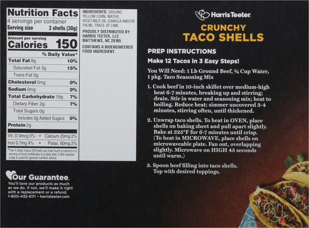 slide 2 of 2, Harris Teeter Crunchy Taco Shells, 4.3 oz
