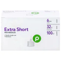 Publix Pen Needles, Extra Short, 6 mm