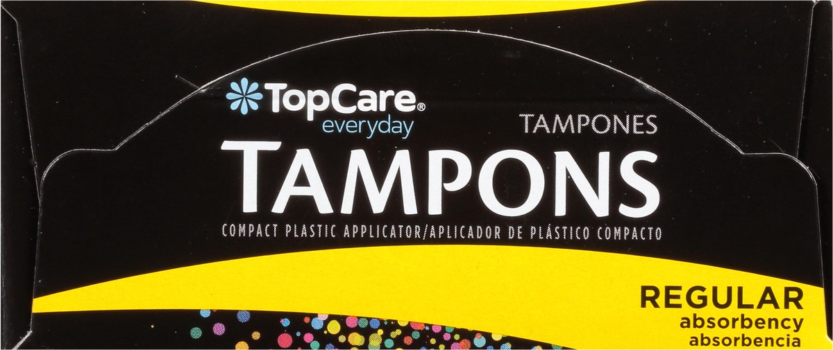 slide 7 of 15, TopCare Everyday Regular Absorbency Compact Plastic Unscented Tampons 18 ea, 18 ct