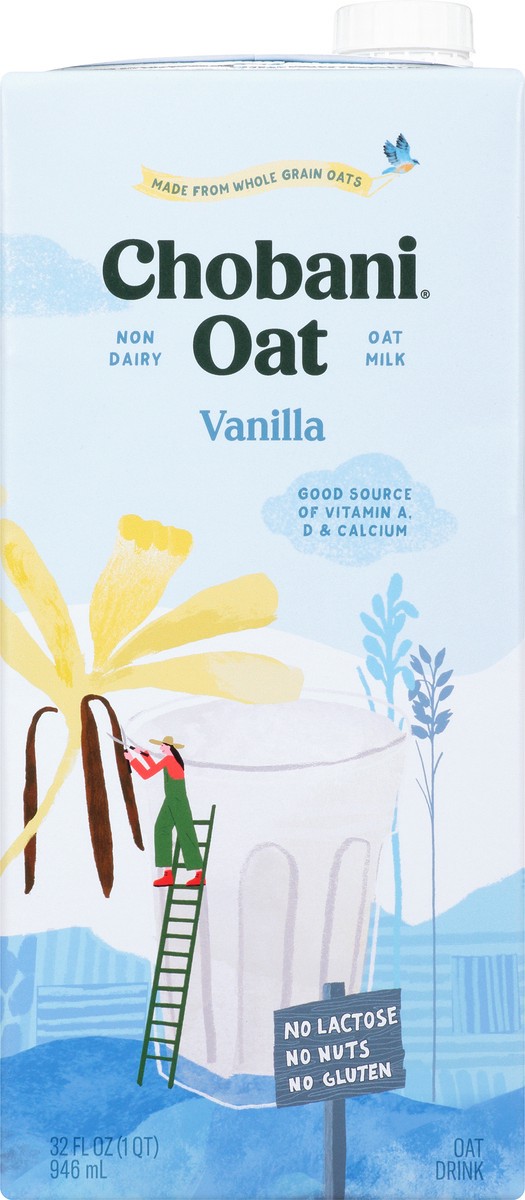 slide 8 of 13, Chobani Vanilla Oat Milk, 32 fl oz