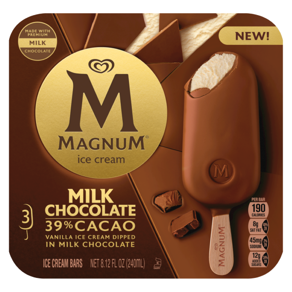 slide 24 of 25, Magnum Milk Chocolate Ice Cream Bars, 3 ct