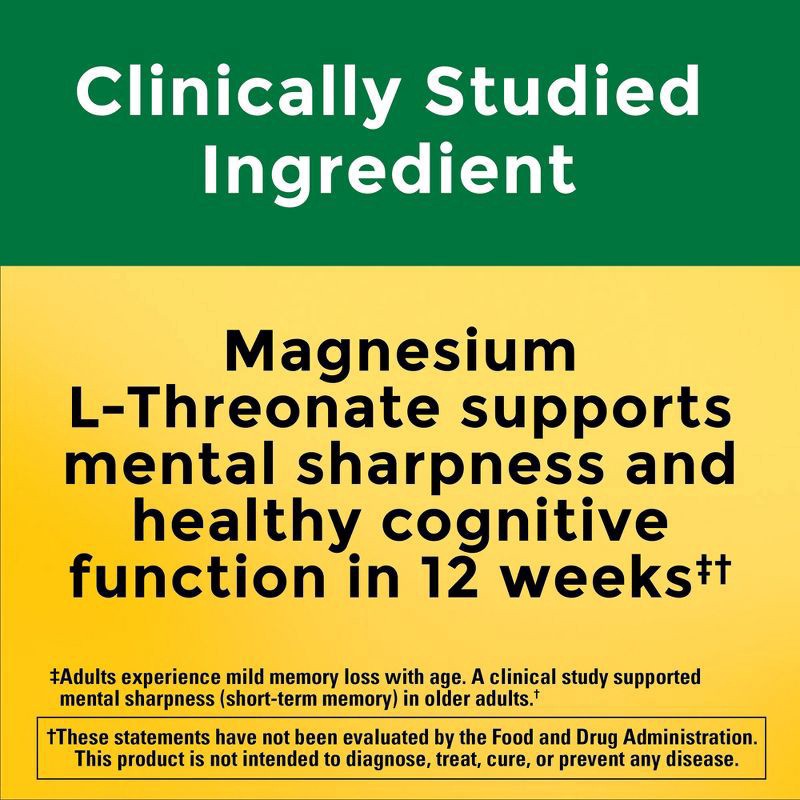 slide 3 of 10, Nature Made Magnesium L-Threonate, 60 ct