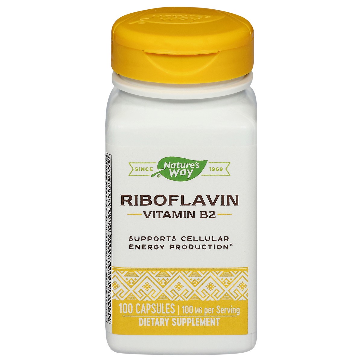 slide 1 of 1, Nature's Way 100 mg Riboflavin Vitamin B2 100 Capsules, 100 ct