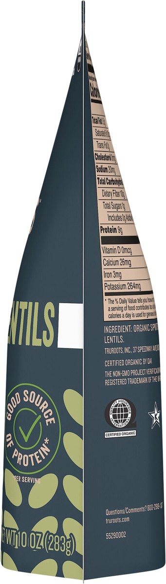 slide 5 of 7, truRoots Sprouted Green Lentils, 10 oz