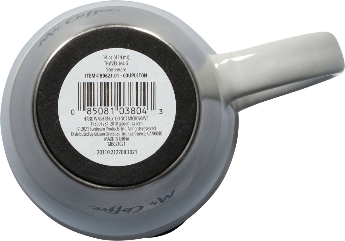 slide 6 of 11, Gibson Home 14 Ounce Coupleton Stoneware Travel Mug 1 ea, 14 oz