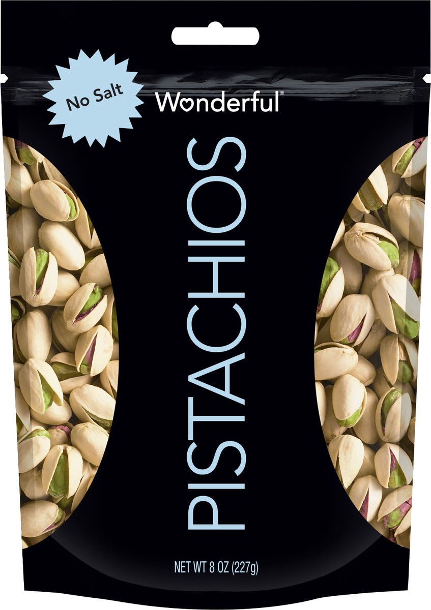 slide 3 of 5, Wonderful Pistachios, In Shell Roasted with No Salt Nuts, 8 Ounce Bag, 8 oz