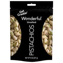 Wonderful Pistachios, In Shell Roasted with No Salt Nuts, 8 Ounce Bag