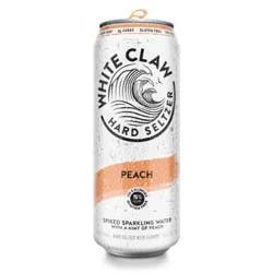 White Claw Hard Seltzer Peach, 19.2 fl oz Can, 5% ABV