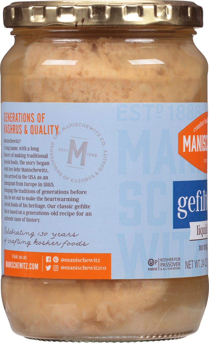 slide 7 of 9, Manischewitz Gefilte Fish In Liquid Broth, 24 oz