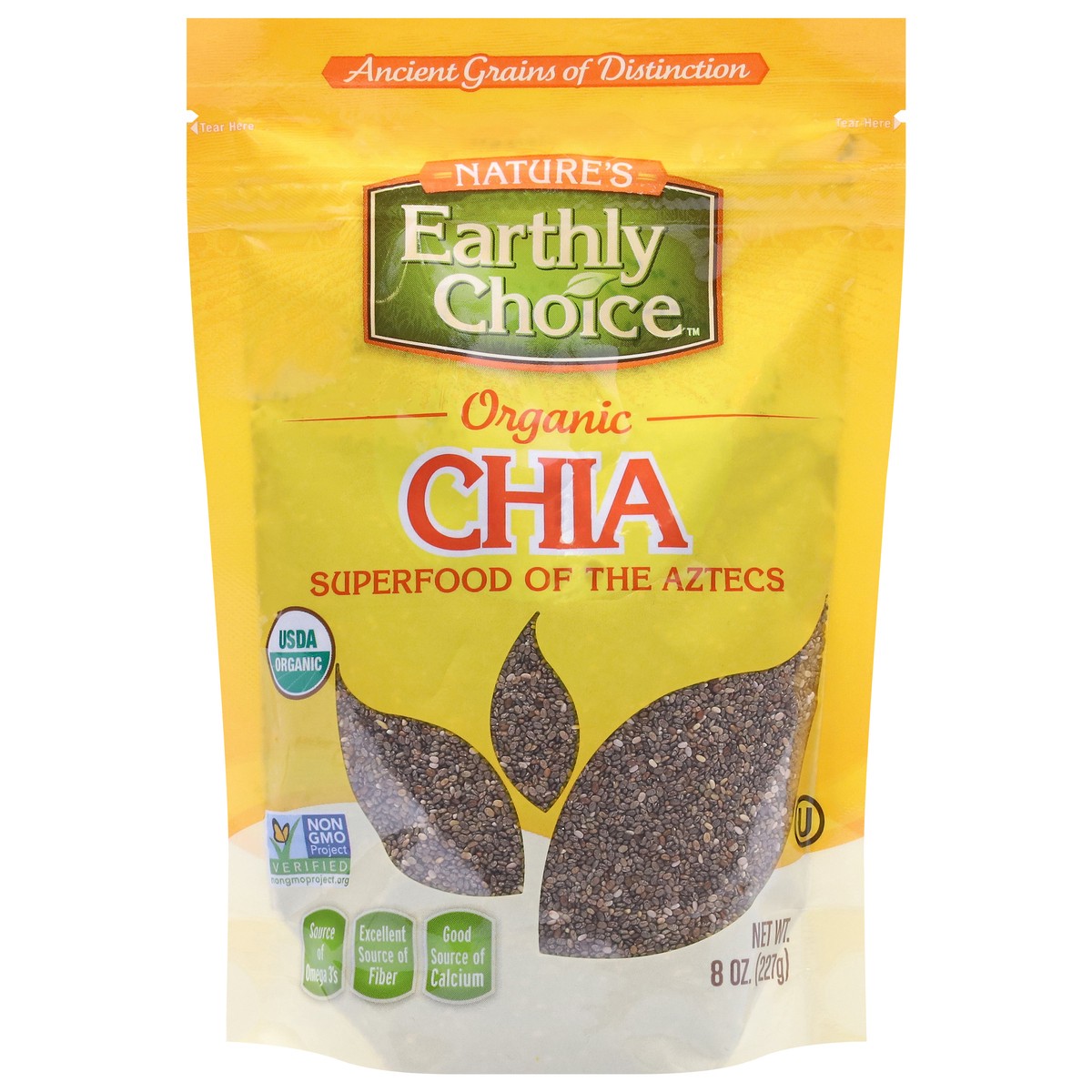 slide 1 of 9, Nature's Earthly Choice Organic Chia, 8 oz