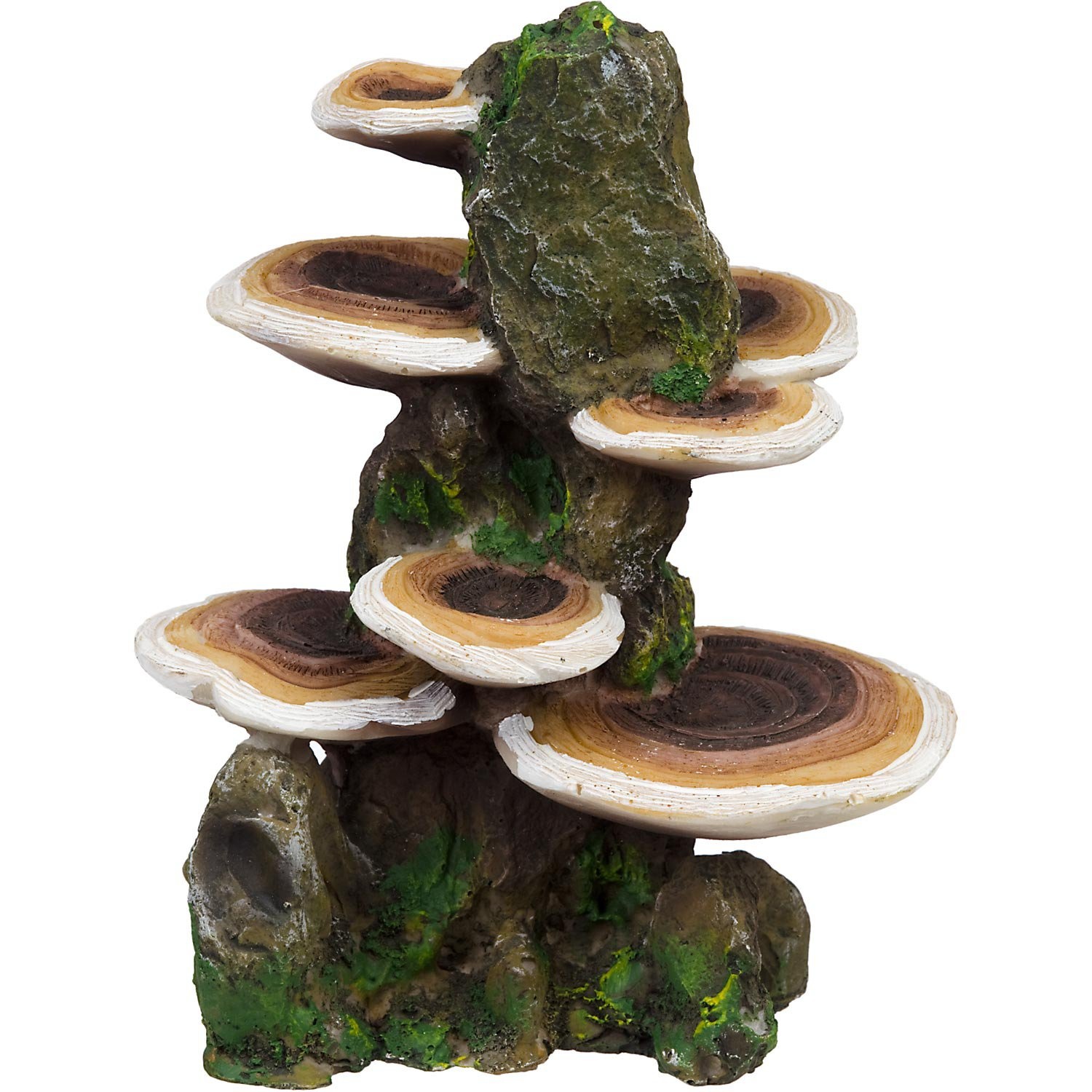 slide 1 of 1, Penn-Plax Rock with Mushrooms Aquarium Ornament, MED