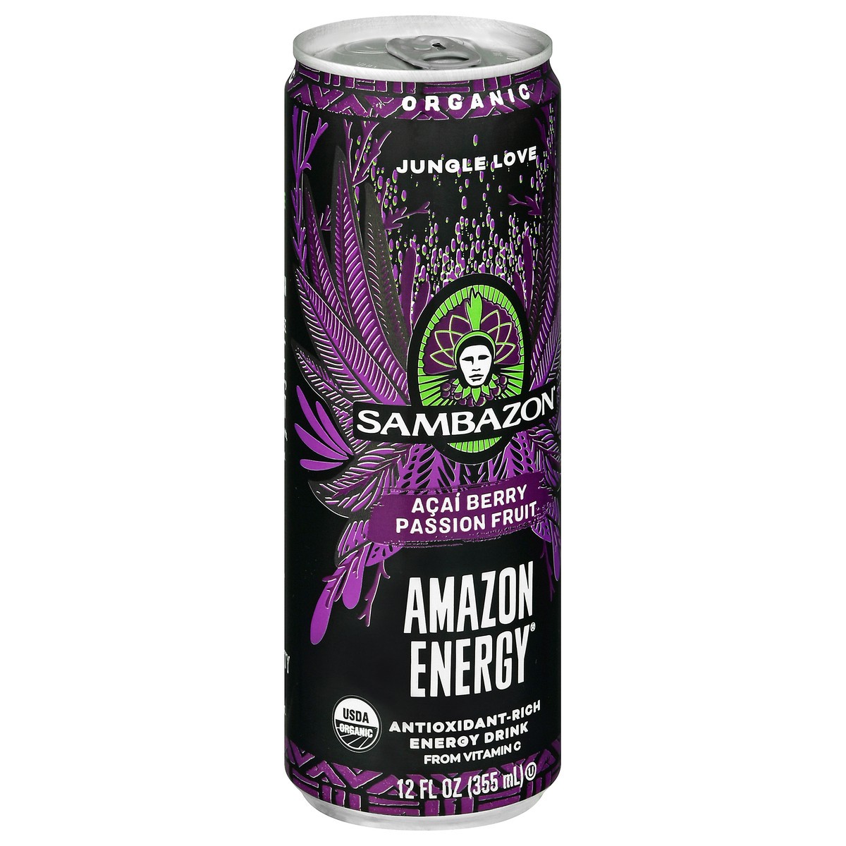 slide 9 of 9, Sambazon Amazon Energy Jungle Love Acai Berry Passion Fruit Energy Drink - 12 fl oz, 12 fl oz