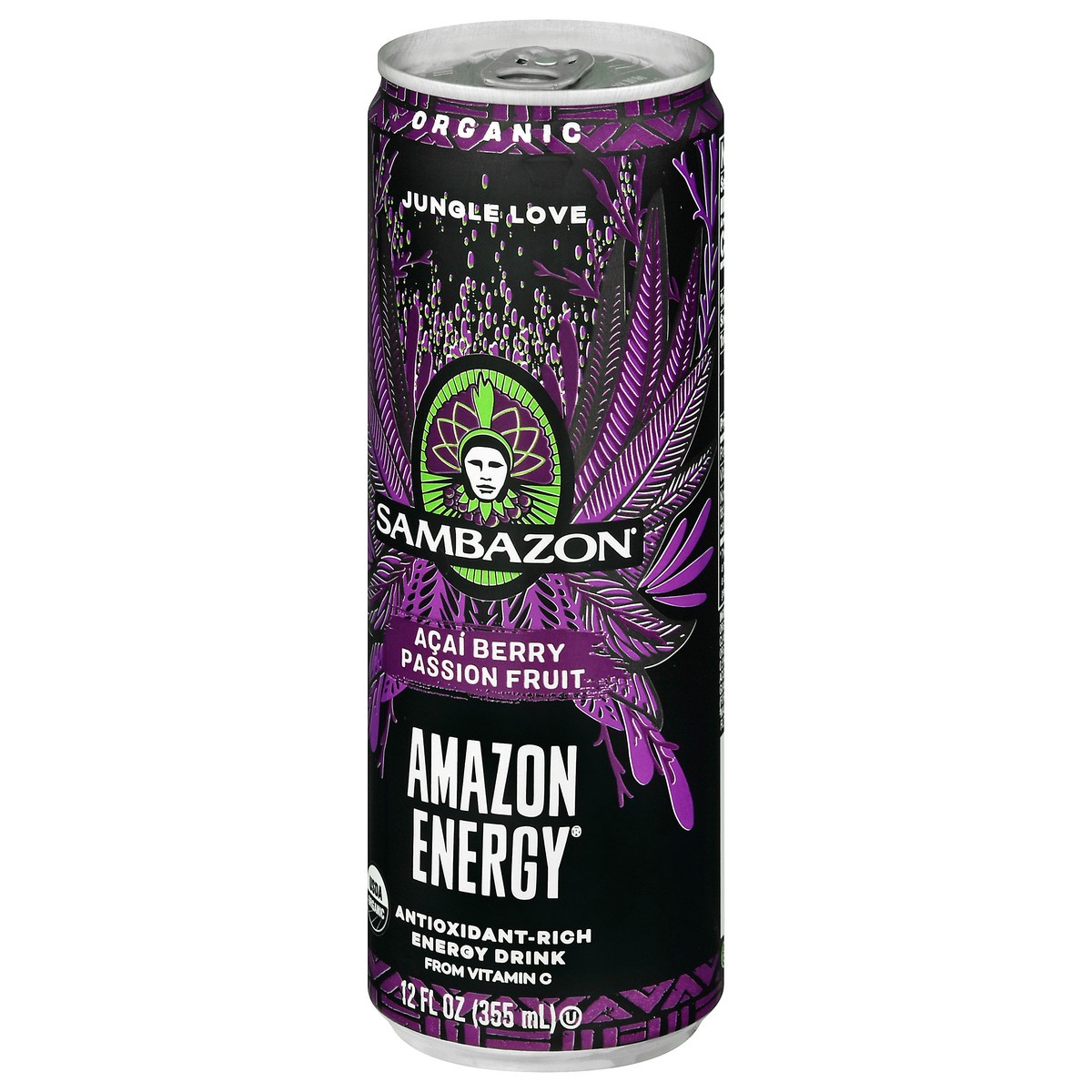 slide 5 of 9, Sambazon Amazon Energy Jungle Love Acai Berry Passion Fruit Energy Drink - 12 fl oz, 12 fl oz