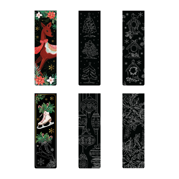 slide 4 of 5, Brea Reese Scratch Art Bookmarks, Ornaments, Set Of 11 Pieces, 11 ct