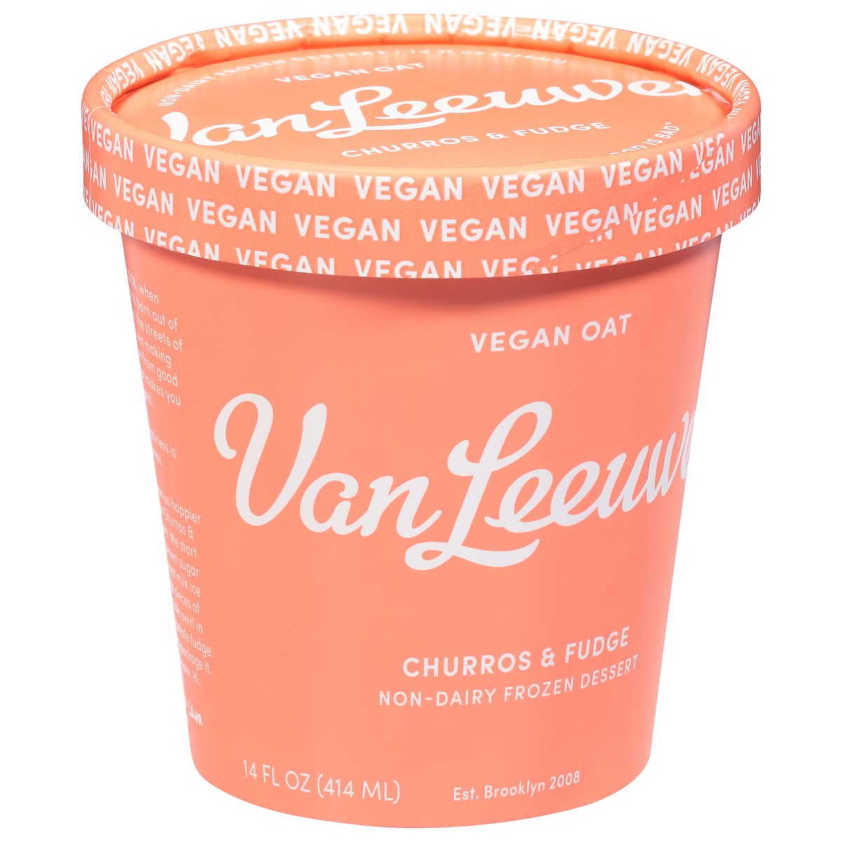 slide 2 of 14, Van Leeuwen Non-Dairy Churros & Fudge Frozen Dessert 14 fl oz, 14 fl oz
